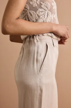 Pantalone Gamba Larga in Raso da Cerimonia con Lurex - CORDA