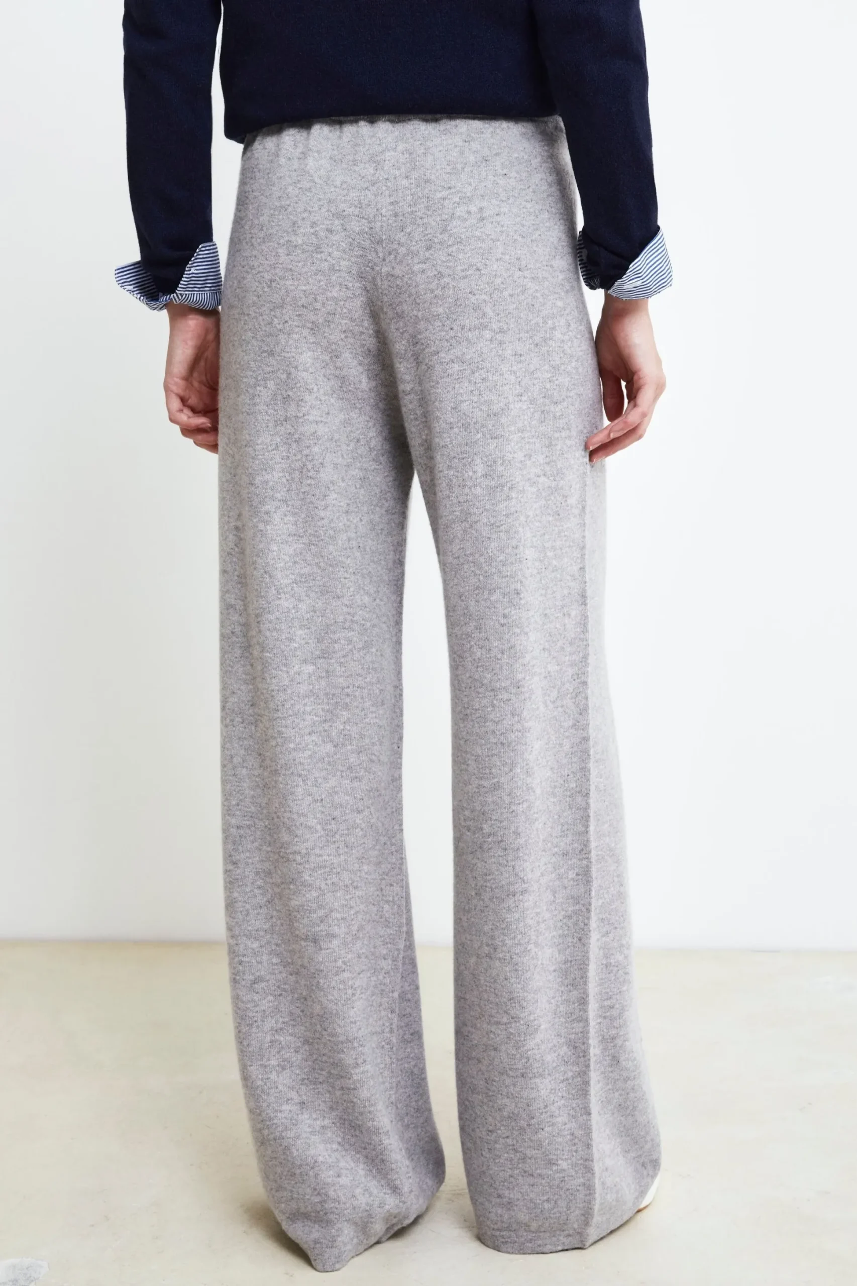 Pantalone in lana e cashmere - CENERE