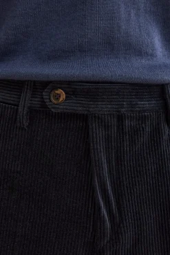 Pantalone in Velluto Regular Fit - BLU