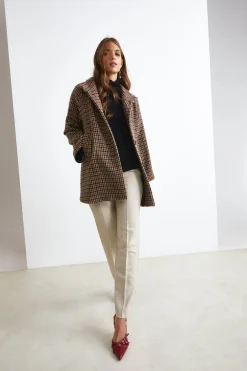 Pantalone Sigaretta Regular Fit - BEIGE
