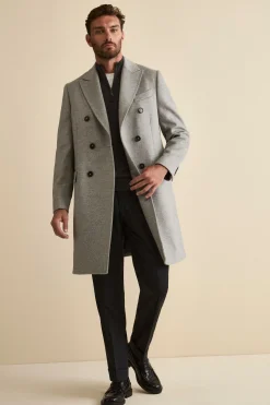 Pantalone Straight in Lana Vergine con Risvolto - ANTRACITE