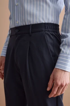 Pantalone Tecnico Slim Fit con Elastico - BLU