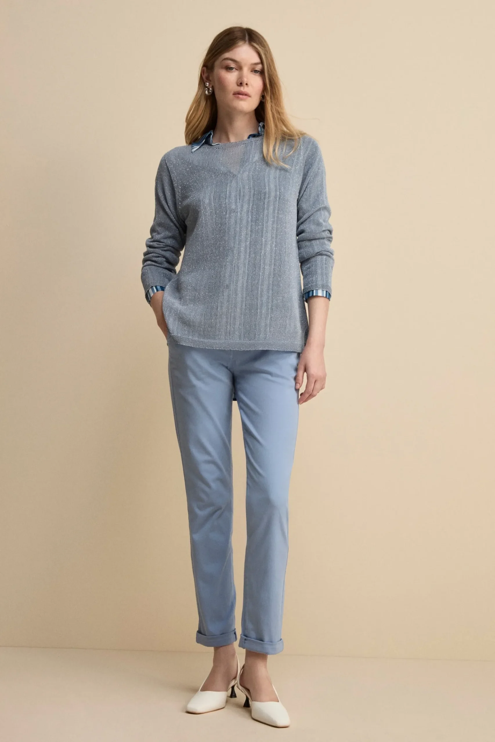 Pantalone Twill Regular Fit - JEANS