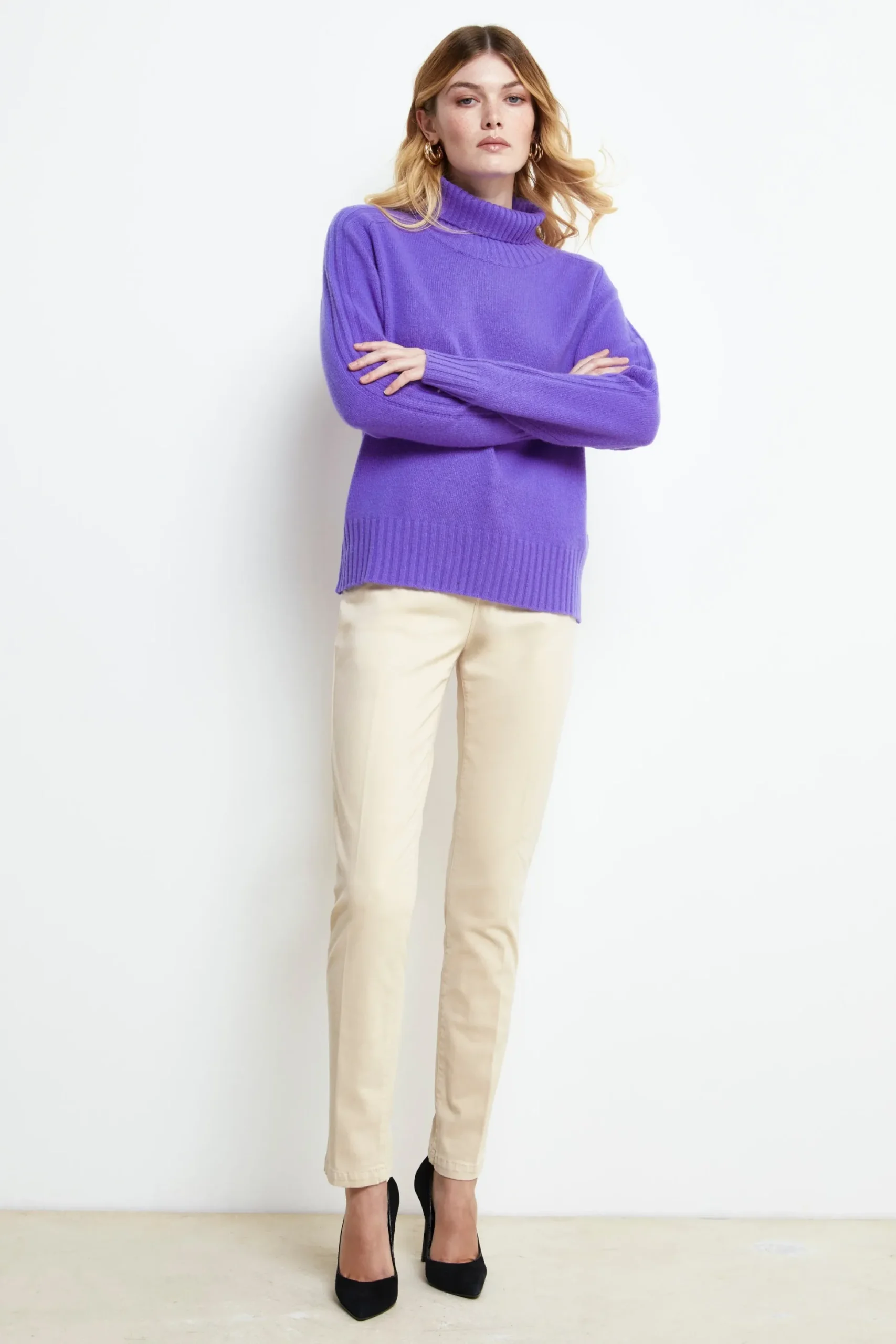 Pantaloni cinque tasche - PANNA