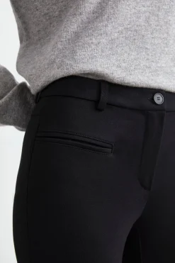 Pantaloni slim in jersey - NERO