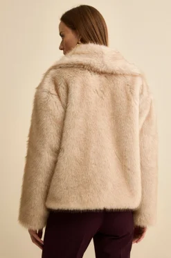 Pelliccia Corta Foderata - BEIGE