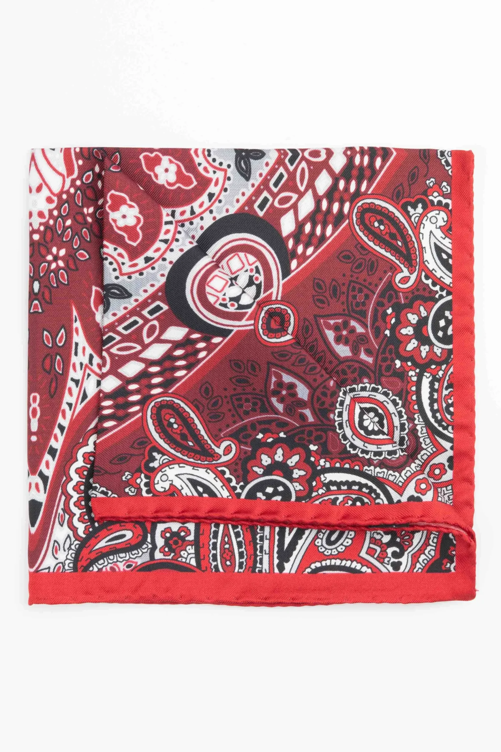 Pochette fantasia paisley - FANT. BORDEAUX