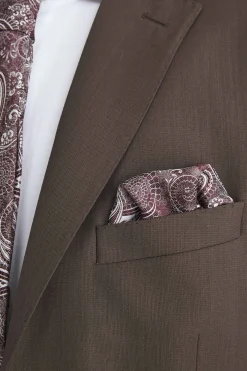 Pochette paisley in seta - FANT. BORDEAUX