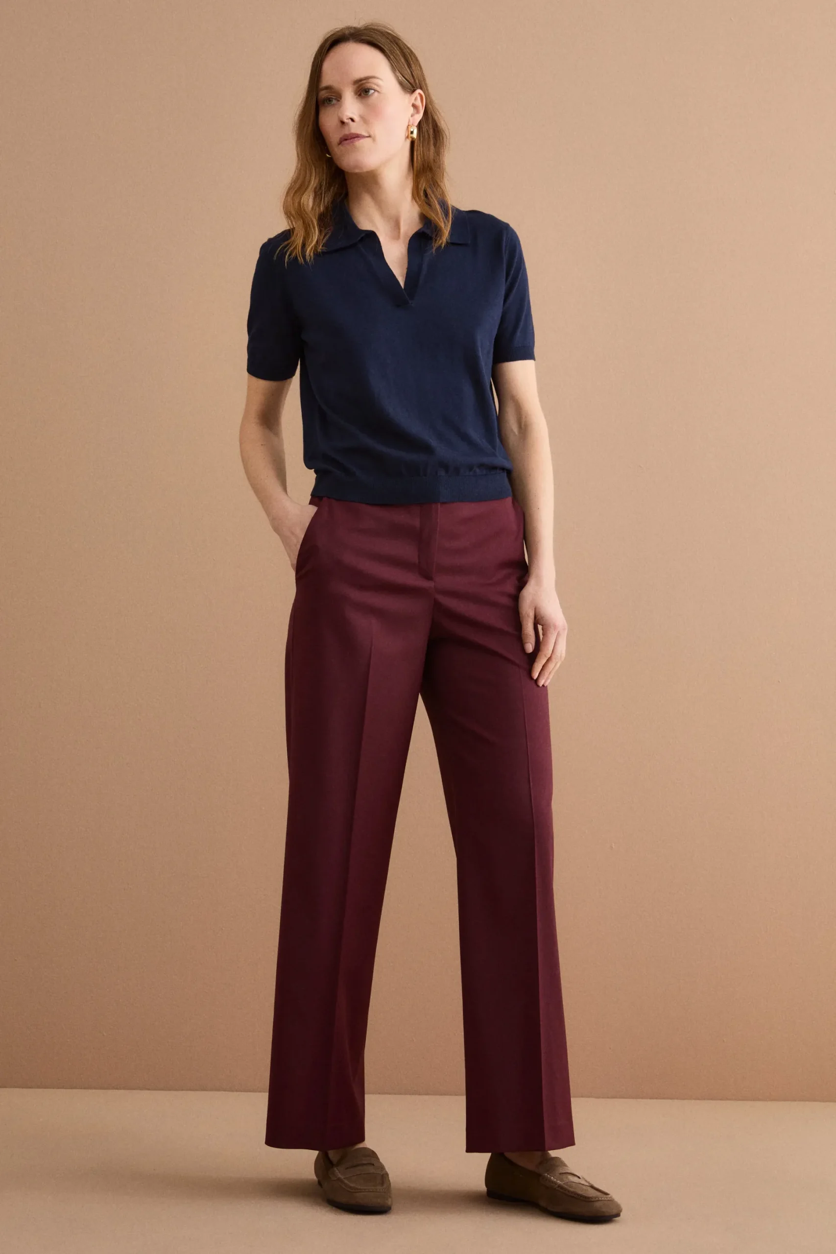Polo Derby Mezza Manica in Cotone - BLU