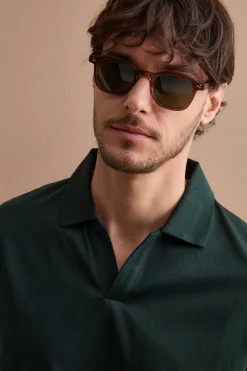 Polo Derby Uomo in Jersey - VERDE SCURO