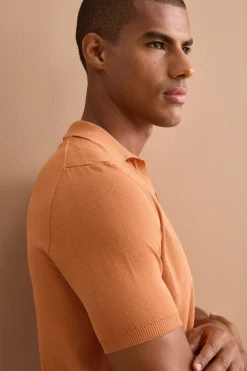 Polo in Maglia di Cotone Crêpe - BRUCIATO