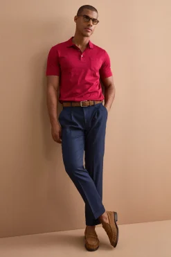 Polo Jersey Uomo in Filo di Scozia - BORDEAUX