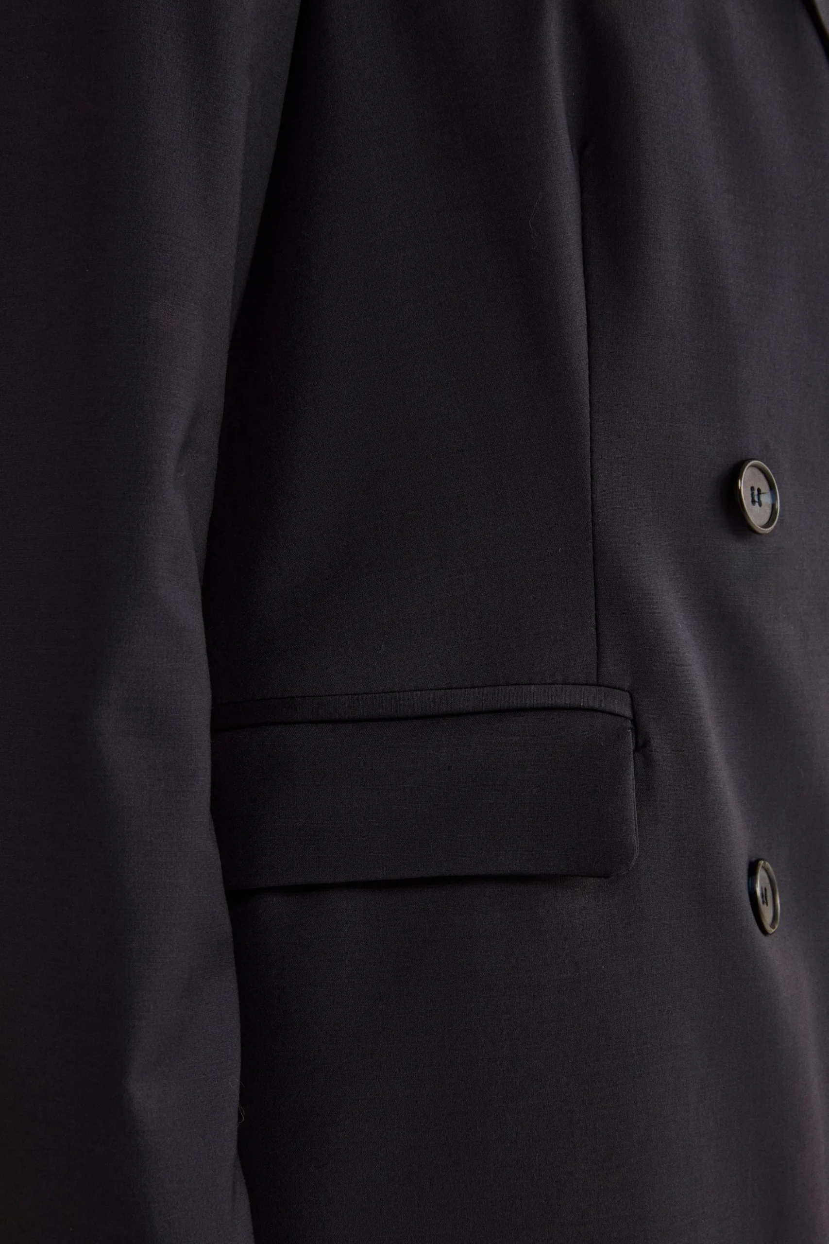 Tailleur Doppiopetto con Revers a Lancia in Lana Vergine - BLU