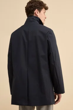 Trench Impermeabile con Pettorina - BLU