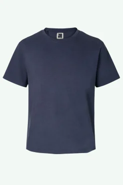T-Shirt Girocollo in Jersey di Cotone - BLU
