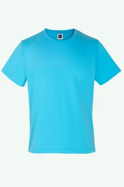 T-Shirt Girocollo in Jersey di Cotone - TURCHESE